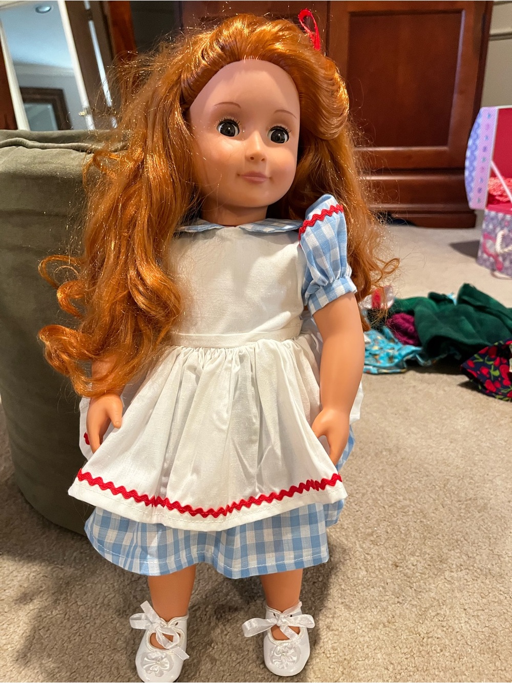 Our Generation Red Hair 18โ Doll with Assorted Clothing Handmade